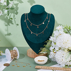 Наборы для самостоятельного изготовления цепочек из латуни и ожерелий&nbsp;DIY-ME0001-93G