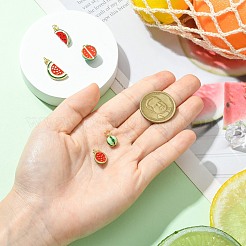 5 шт. 5 стиля латунных эмалевых подвесок&nbsp;KK-CJ0003-43