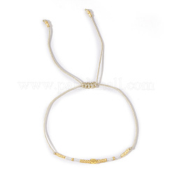 Регулируемые плетеные браслеты из стеклянных бусин&nbsp;NY2606