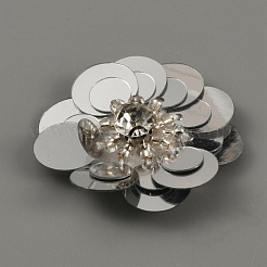 Аппликации из бисера из пвх в форме цветка/блестки&nbsp;DIY-WH0308-287G