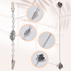 5 шт. 5 стиля зажимы для кардигана из сплава&nbsp;AJEW-AR0004-96