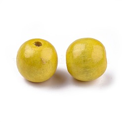 Крашеные натуральные деревянные бусины&nbsp;WOOD-Q006-20mm-M-LF