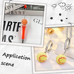 40 шт. 5 вида спортивных непрозрачных бусин из акриловой смолы&nbsp;MACR-PA0001-05