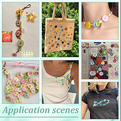 100шт пластиковые кнопки&nbsp;BUTT-AR0001-34