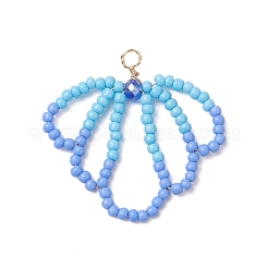 3 шт. подвески из стеклянных бусин в форме ракушек&nbsp;PALLOY-MZ01174