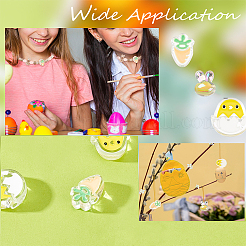 30шт 3 стильные прозрачные акриловые эмалевые бусины&nbsp;OACR-SC0001-13