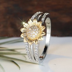 Латунные кольца на палец с фианитом и паве&nbsp;FS-WG273A5-03