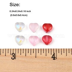 30шт 3 цвета прозрачные окрашенные распылением стеклянные бусины&nbsp;GLAA-FP0001-34