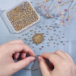 1300 шт. латунные круглые бусины-разделители&nbsp;KK-PH0013-76