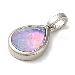 Стойка из латуни с подвесками из синтетического опала&nbsp;KK-S370-08P