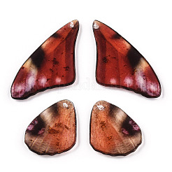 2 пара подвесок в виде крыльев бабочки из эпоксидной смолы 2 размеров&nbsp;EJEW-TAC0021-02B