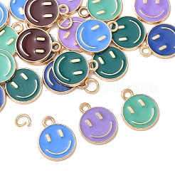 24шт 6 цвета сплава эмаль подвески&nbsp;ENAM-FP0001-65