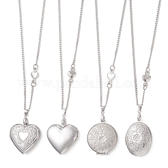 Кулон-медальон в форме сердца&nbsp;NJEW-JN05839