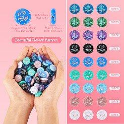 90шт 9 стильные непрозрачные и прозрачные акриловые бусины&nbsp;MACR-TA0001-45