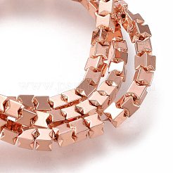 Гальванические немагнитная синтетический гематит бисер пряди&nbsp;G-M359-04RG