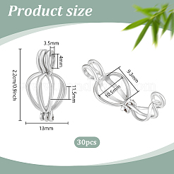 30 шт. подвески из полого сплава с бусинами-клетками&nbsp;KK-PH0014-14P