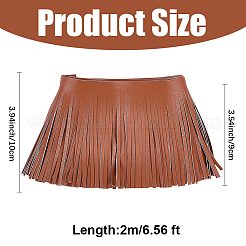 2 м отделка бахромой из искусственной кожи и замши&nbsp;DIY-CL0002-36B