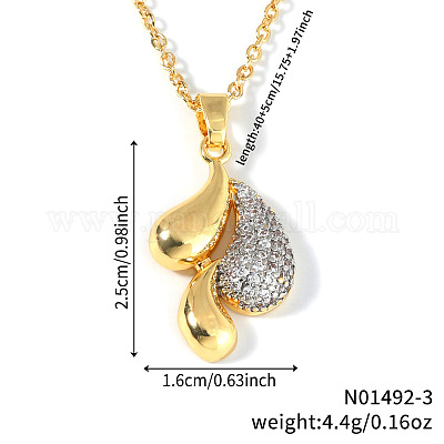 Модное латунное ожерелье с кубическим цирконием TB0672-1-1