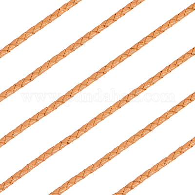 Круглый плетеный шнур из коровьей кожи с буквами длиной 5 м&nbsp;WL-GF0001-34A-01-1