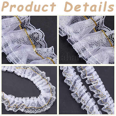 10 м полиэстеровых кружевных лент в горошек OCOR-GF0003-35A-1