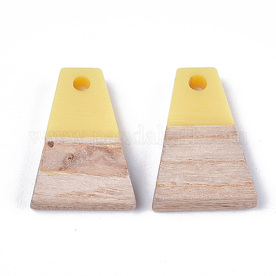 Подвески из смолы и дерева&nbsp;RESI-S358-52H-1