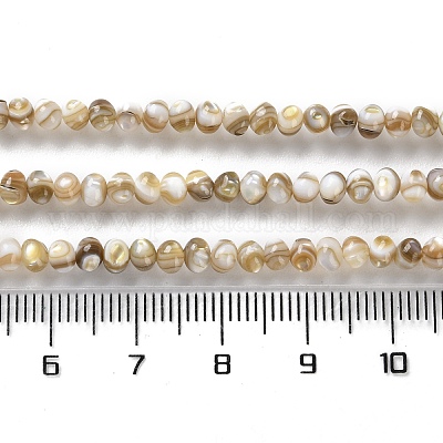 Нити бусин из натуральных пресноводных ракушек SSHEL-B002-18-1