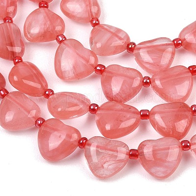 Вишневого кварца стеклянные бусы пряди&nbsp;G-NH0069-A06-1