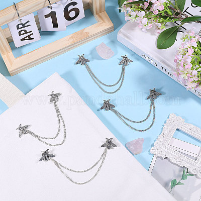 4 шт. брошь-цепочка в виде пчелы из сплава&nbsp;FIND-CA0011-13AS-1