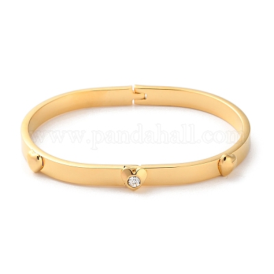 Шарнирные браслеты из нержавеющей стали 304 в форме сердца для женщин BJEW-K263-01G-1