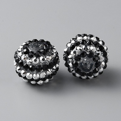 Бусины со стразами из смолы RESI-TAC0004-28L-1