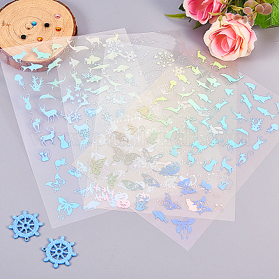 Пластиковые фото лазерные наклейки&nbsp;AJEW-OC0001-05-1