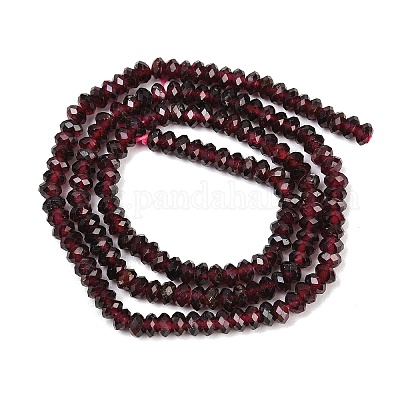 Гранат природный бисер нитей&nbsp;G-B175-A03-2x4mm-1