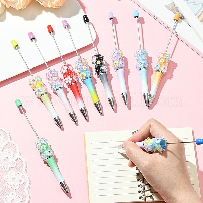 10 шт. 10-х цветные пластиковые ручки-бусины&nbsp;FIND-YW0008-56-1