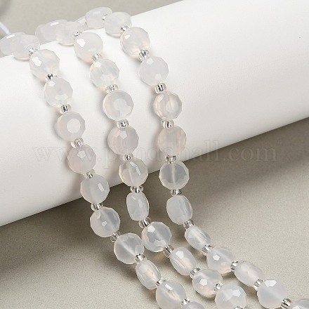 Натуральный белый агат бисер нитей G-B153-B02-1