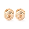 Rack Plating Flat Round Brass Hoop Earrings, Long-Lasting Plated, Real 18K Gold Plated, 11x11x11.5mm, Pin: 0.9mm