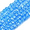 Handmade Lampwork Beads Strands, Round, Dodger Blue, 6mm, Hole: 2mm, about 50pcs/strand, 9.45''(24cm)