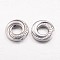 Tibetan Style Alloy Donut Bead Frames, Cadmium Free & Nickel Free & Lead Free, Antique Silver, 15x4mm, Hole: 1.5mm, about 393pcs/1000g