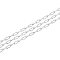 925 Sterling Silver Paperclip Chains, Soldered, 925 Sterling Silver Plated, 4.7x1.7mm
