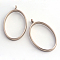 Matte Style Rack Plating Alloy Oval Open Back Bezel Pendants, For DIY UV Resin, Epoxy Resin, Pressed Flower Jewelry, Cadmium Free & Nickel Free & Lead Free, Coffee Golden, 39x23.8x3.5mm, Hole: 2.8mm, Inner Diameter: 31.2x20.8mm