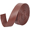 5M Folding PU Leather Flat Cord, Sienna, 25x1mm, about 5.47 Yards(5m)/Bundle
