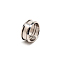 3Pcs 304 Stainless Steel Grooved Finger Ring Settings, Ring Core Blank, for Inlay Ring Jewelry Making, Stainless Steel Color, 9x24mm, US Size 10 1/4(19.9mm)
