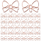 100Pcs Iron Paper Clip, Bowknot, Rose Gold, 21x28x1mm