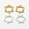 Long-Lasting Plated Alloy Bead Frame, for Jewish, Star of David, Mixed Color, 16.5x16.5x3mm, Hole: 1mm