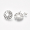 Non-Tarnish 304 Stainless Steel Stud Earring Findings, with Ear Nuts/Earring Backs, Flat Round, Stainless Steel Color, 17mm, Hole: 1.8mm, Pin: 0.7mm