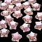 Transparent Acrylic Beads, Bead in Bead, AB Color, Faceted, Star, Pink, 14x15x8.5mm, Hole: 2mm, about 518pcs/500g