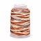 5 Rolls 12-Ply Segment Dyed Polyester Cords, Milan Cord, Round, Chocolate, 0.4mm, about 71.08 Yards(65m)/Roll