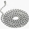 2.4MM 201 Stainless Steel Ball Chain Necklaces for Women Men, Non-Tarnish, Stainless Steel Color, 23.62 inch(60cm)