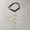 Alloy Snake Charm Tassel Leg Chains, Layered Thigh Chains for Summer Beach, Golden, Inner Diameter: 6-1/4 inch(160mm)