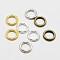 Alloy Round Rings, Soldered Jump Rings, Closed Jump Rings, Mixed Color, 18 Gauge, 7x1mm, Hole: 4.5mm, Inner Diameter: 4mm
