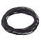 5M DIY Frosted Cowhide Leather Cord, Clothes Accessories, Round, Black, 1.5mm, about 5.47 Yards(5m)/Set
